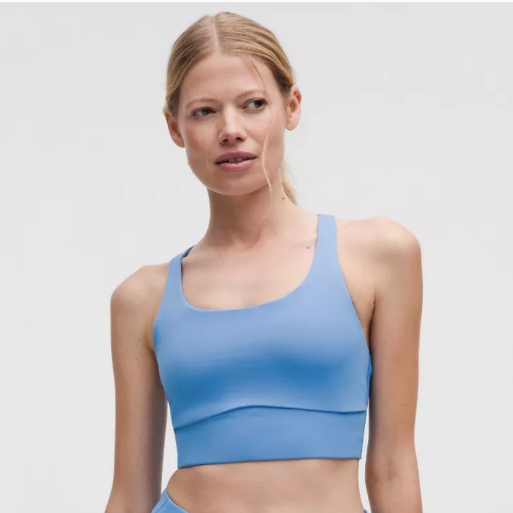 Lululemon Energy Longline Bra Evolve Pool Blue NWT Medium